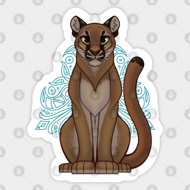 Cougar Cat Sticker by ZTheCrazed